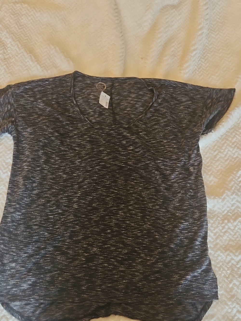 NWT Maurices Heathered Charcoal Short Sleeve Tee